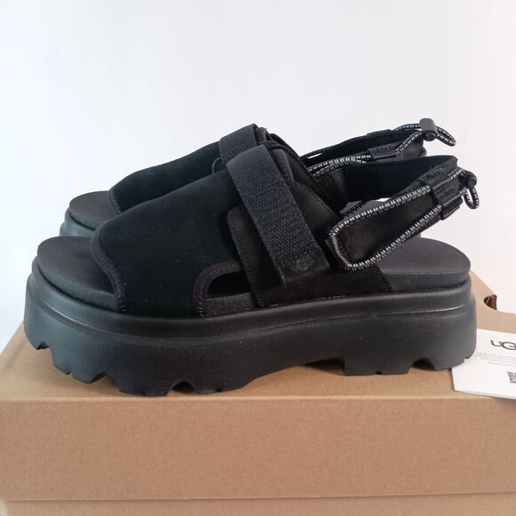 UGG Shoes - UGG Cady Platform Sandals Black Lug Sole Women’s Size 10 NIB Lightweight Comfort